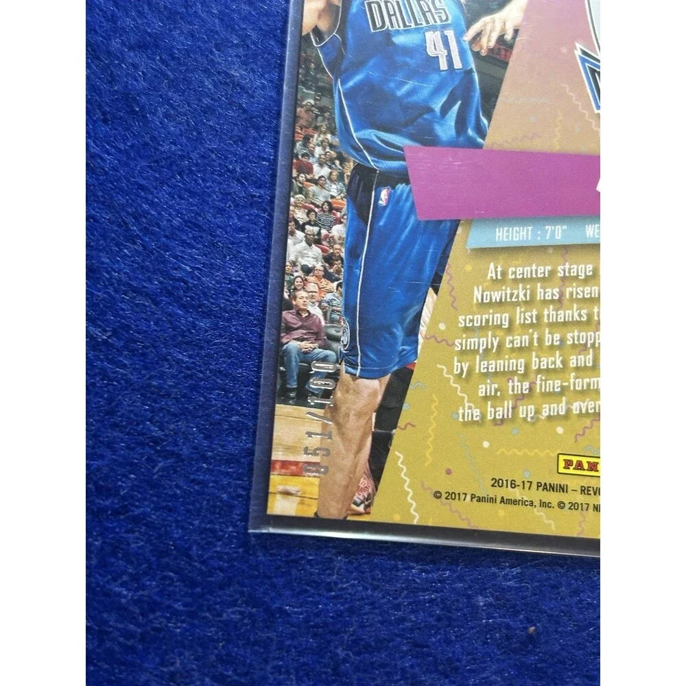 2016-17 Panini Revolution Show Stoppers Dirk Nowitzki #8  #’d /100 Mavericks